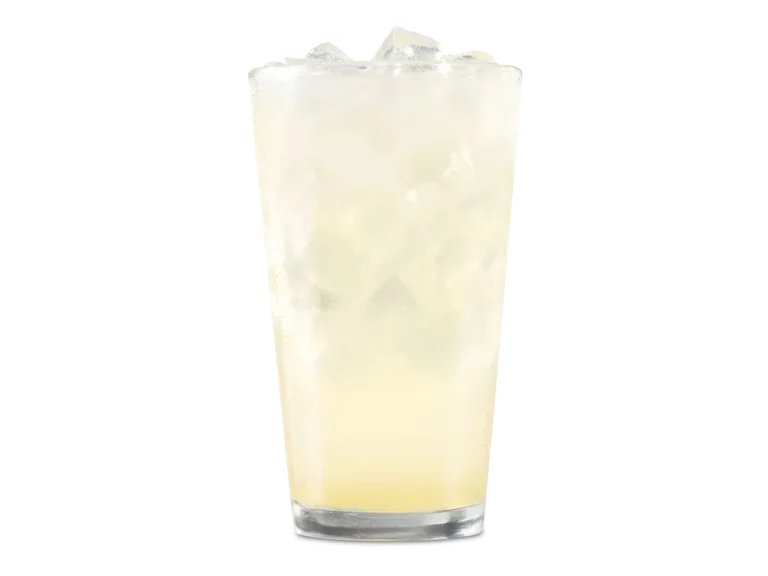 Arby’s Classic Lemonade served over ice in a clear cup