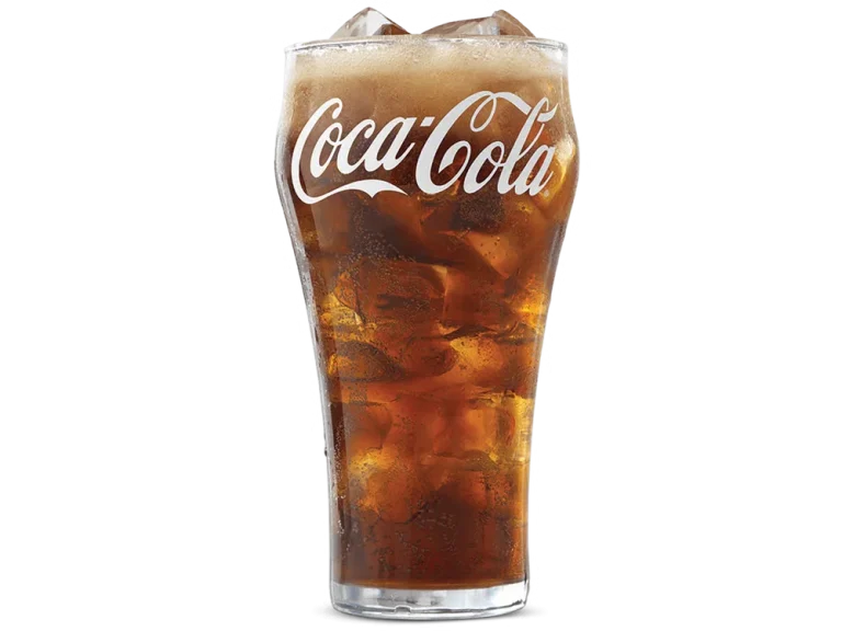 Arby’s Coca-Cola® served in a branded cup over ice