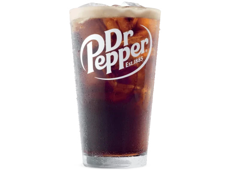 Arby’s Dr Pepper® served in a branded cup over ice