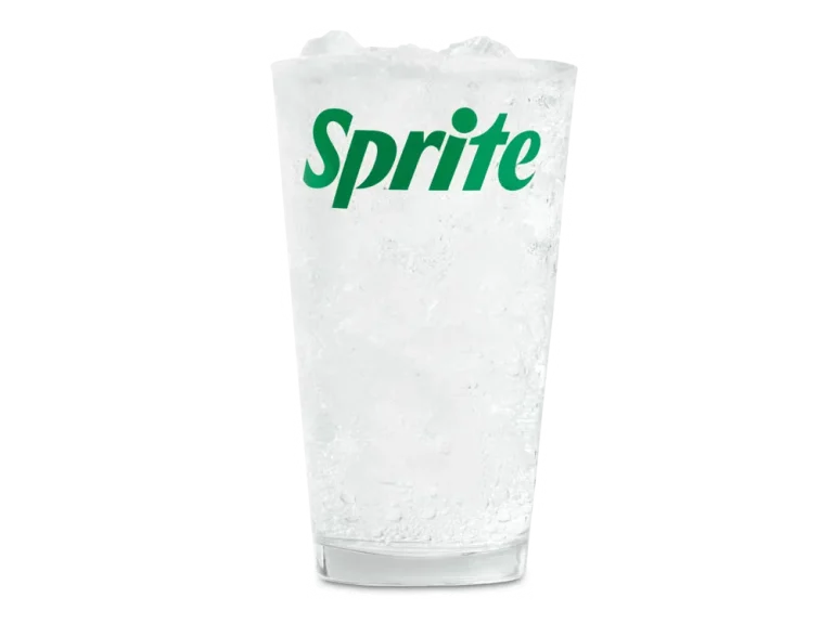 Arby’s Sprite® served in a branded cup with ice